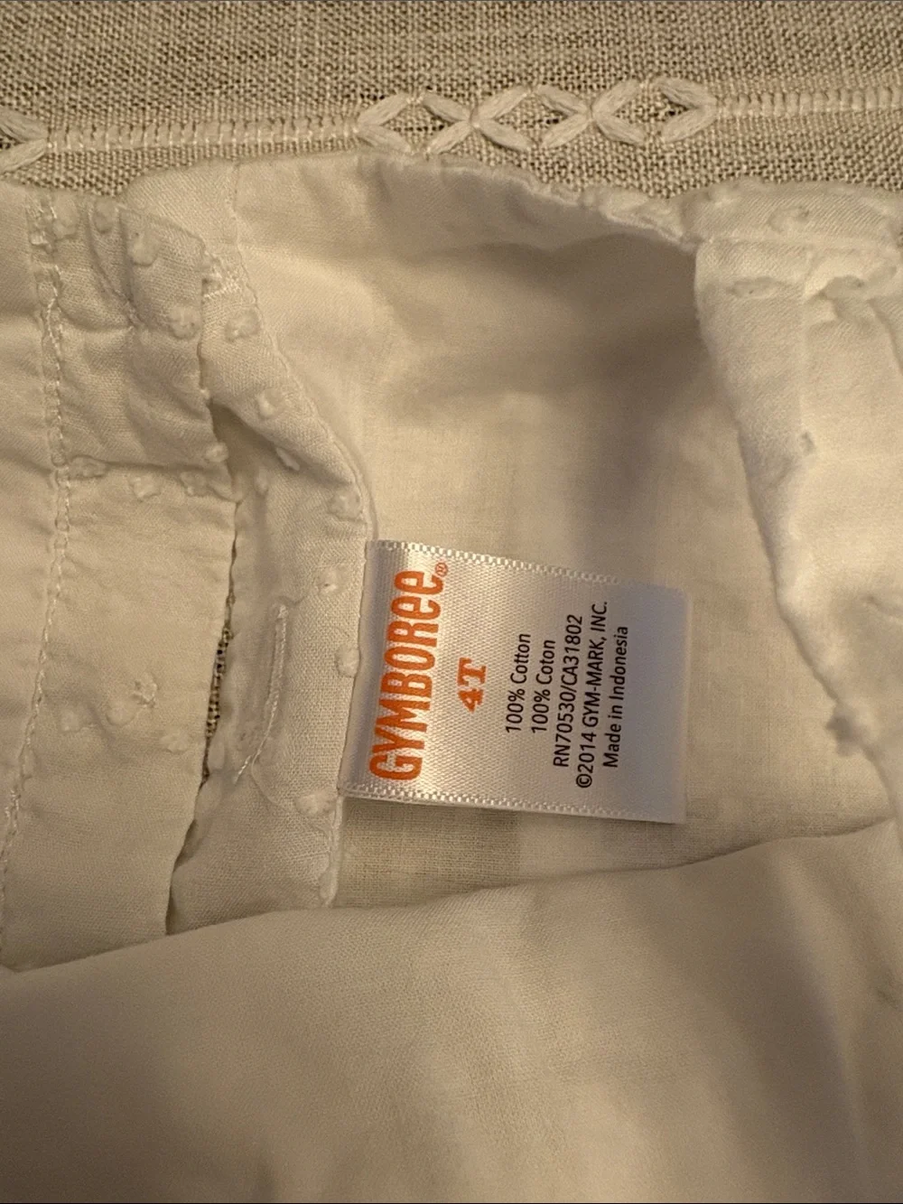 Gymboree White Ruffled Cotton Sundress
